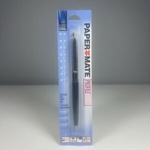 Vintage RARE New PaperMate Double Heart Profile Regular Pen Metallic Blue 1999